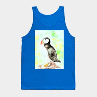 Puffin Watercolour Painting Tank Top